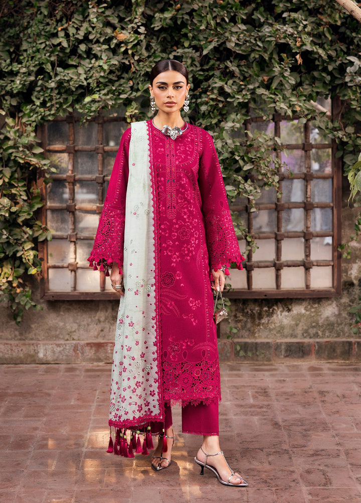 Shahkaar by Jazmin Unstitched Embroidered Lawn 3 Piece Suit JZ26USE SL26-D04 - Eid Collection