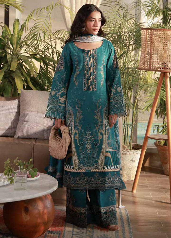 Delia by Gulaal Unstitched Embroidered Lawn 3 Piece Suit GL26UD D-4 Isla - Summer Collection