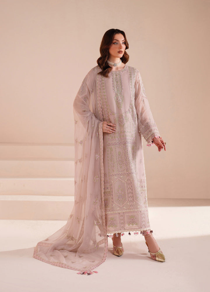 Threads by Alizeh Fashion Unstitched Embroidered Chiffon 3 Piece Suit AF26UTC D-3 Elva - Festive Collection