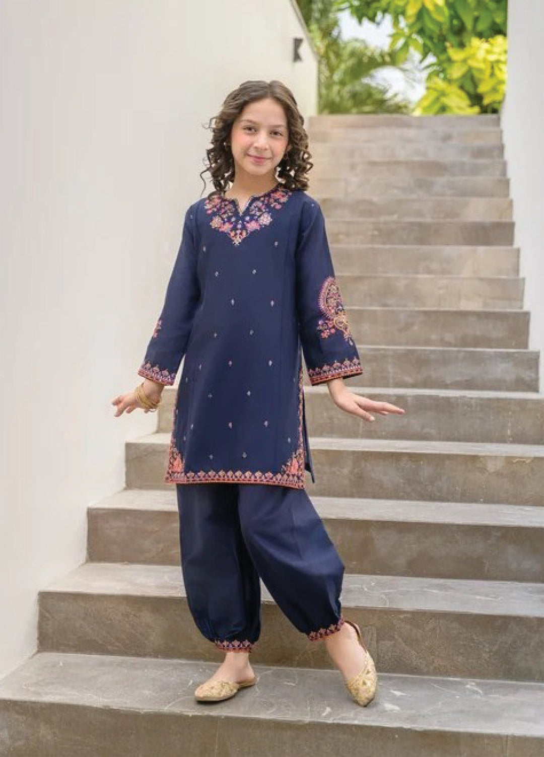 Fresh Birds Kids RTW Embroidered Lawn 2 Piece Suit Liva-FB-14 - Casual Collection