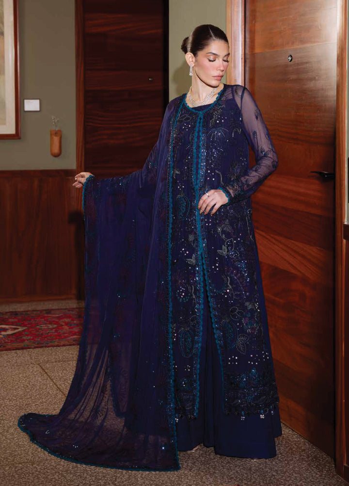 Elaya Luxury by Nureh Unstitched Chiffon Embroidered 3 Piece Suit NU26EL NEL-87 - Festive  Collection
