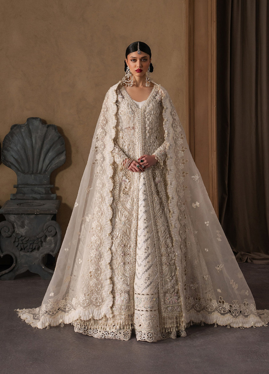The Brides Edit by Afrozeh Unstitched Embroidered Organza 3 Piece Suit AF26UBE D-02 Seraphine - Wedding Collection
