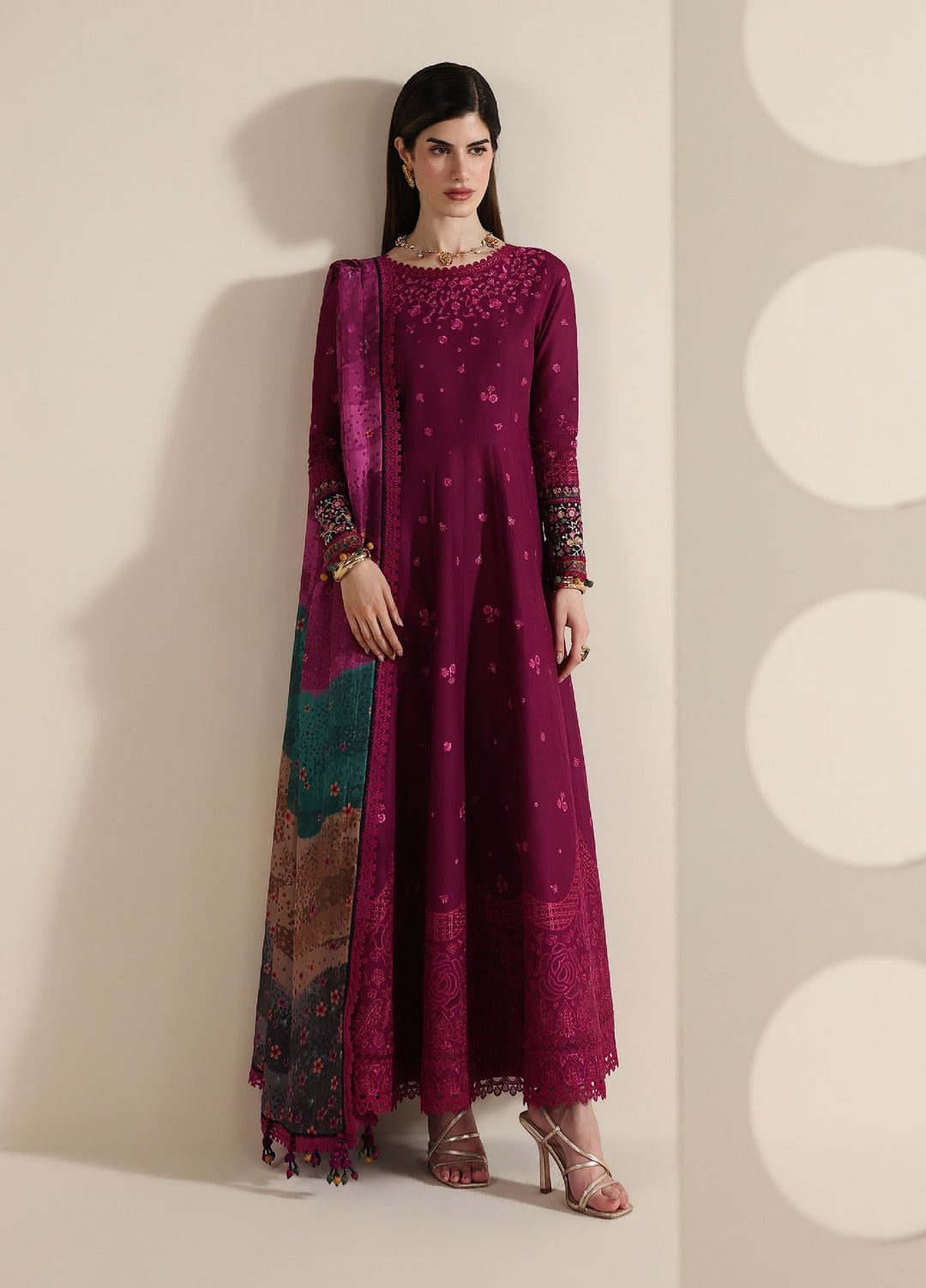 Iris by Jazmin Unstitched Embroidered Lawn 3 Piece Suit JZ26ULI IL26-D02 - Eid Collection