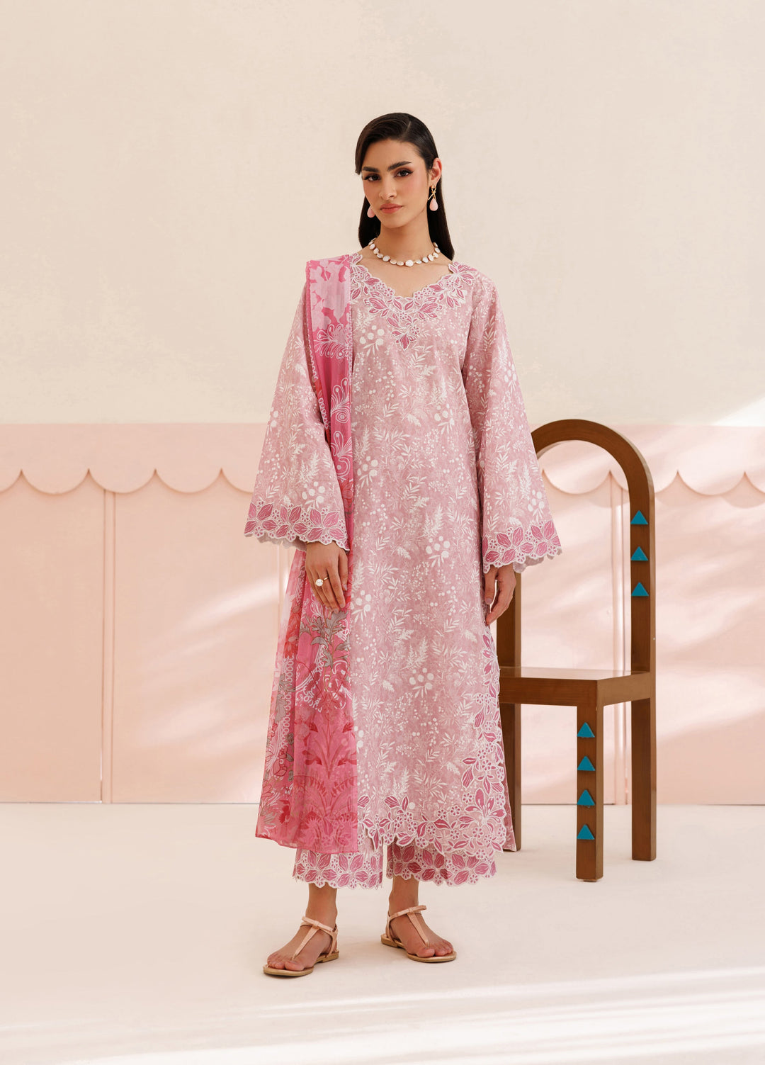 Azzal Unstitched Printed and Embroidered Lawn 3 Piece Suit AZL26UPL AZL-147 - Summer Collection