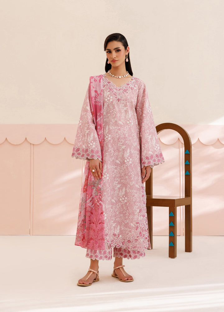 Azzal Unstitched Printed and Embroidered Lawn 3 Piece Suit AZL26UPL AZL-147 - Summer Collection