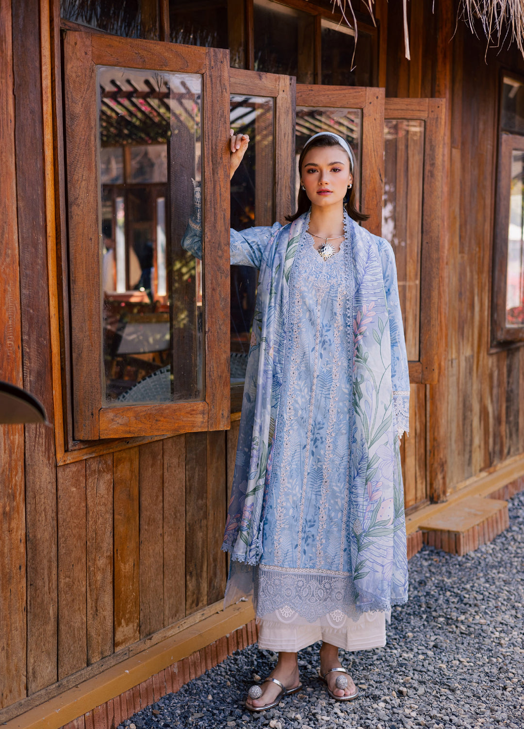 Shezlin by Aabyaan Unstitched Embroidered Chikankari 3 Piece Suit ABY26UCS SEREEN - Eid Collection