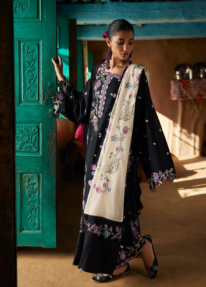 Meili by Zaha Unstitched Embroidered Lawn 3 Piece Suit ZK26UML ZL26-07B - Festive Collection
