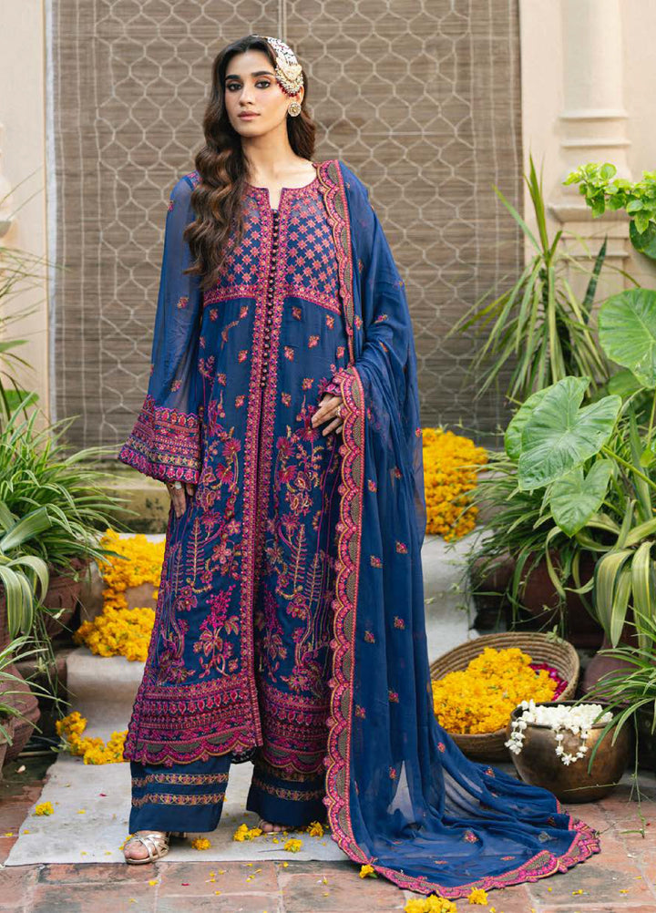Gulnaar by Freesia Embroidered Chiffon Suits Unstitched 3 Piece FRE25GL FSU-653 Roksana - Festive Collection