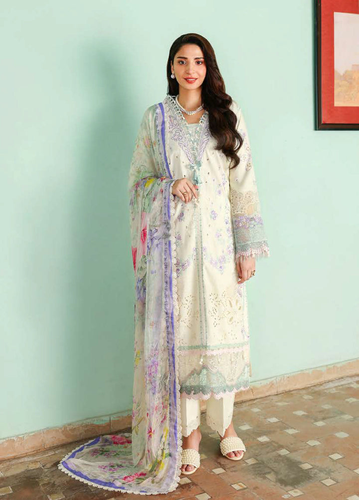 Summer Reverie by Roheenaz Unstitched Embroidered Lawn 3 Piece Suit RN26USR D-2 CELESTIA - Festive Collection