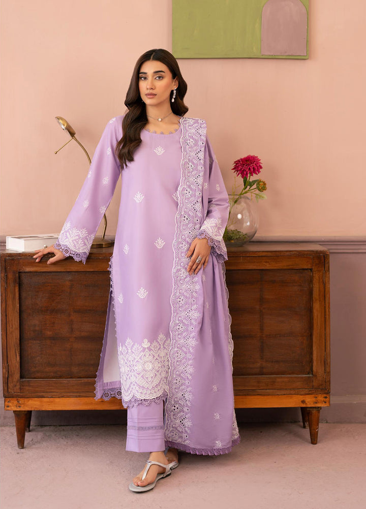 Raha by Rajbari Unstitched Premium Chikankai Embroidered Lawn 3 Piece Suit RB26UCRL D-9 - Summer Collection
