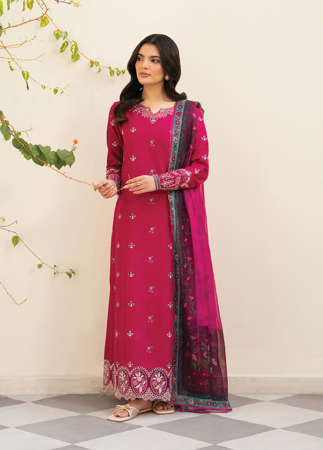 Namah by Xenia Formals Unstitched Embroidered Jacquard 3 Piece Suit XF26ULN 09 - VEYRAH - Festive Collection