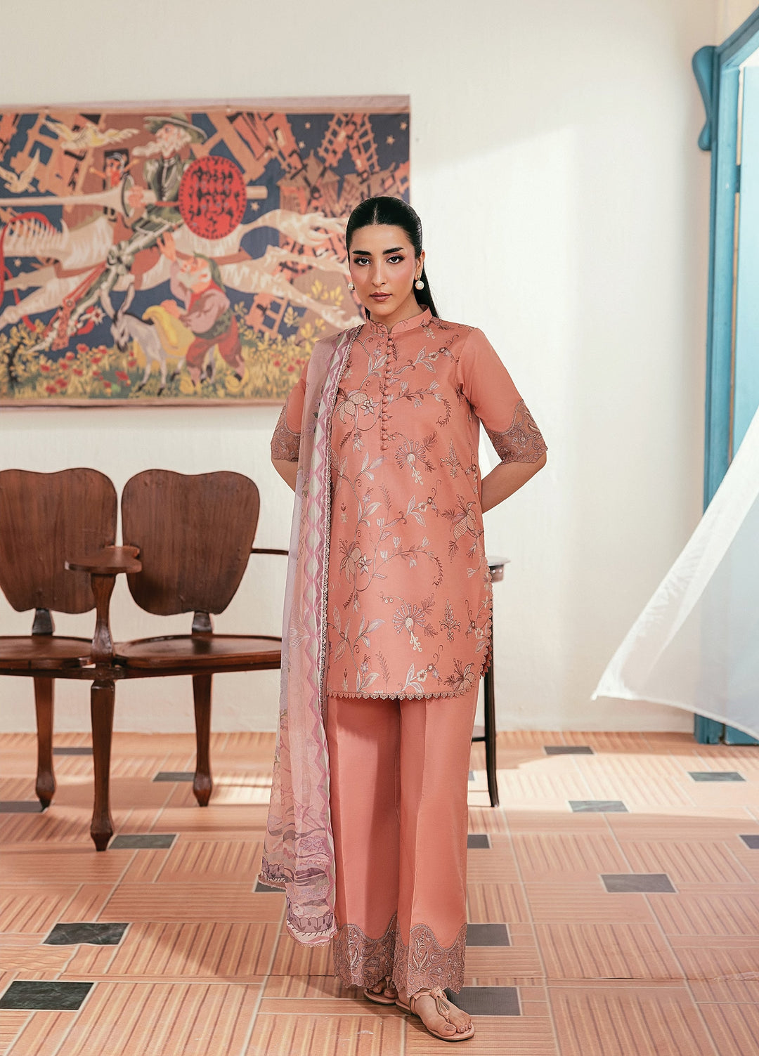 Zync by Florent Unstitched Embroidered Lawn 3 Piece Suit FL26ULZ FZ-2A - Summer Collection