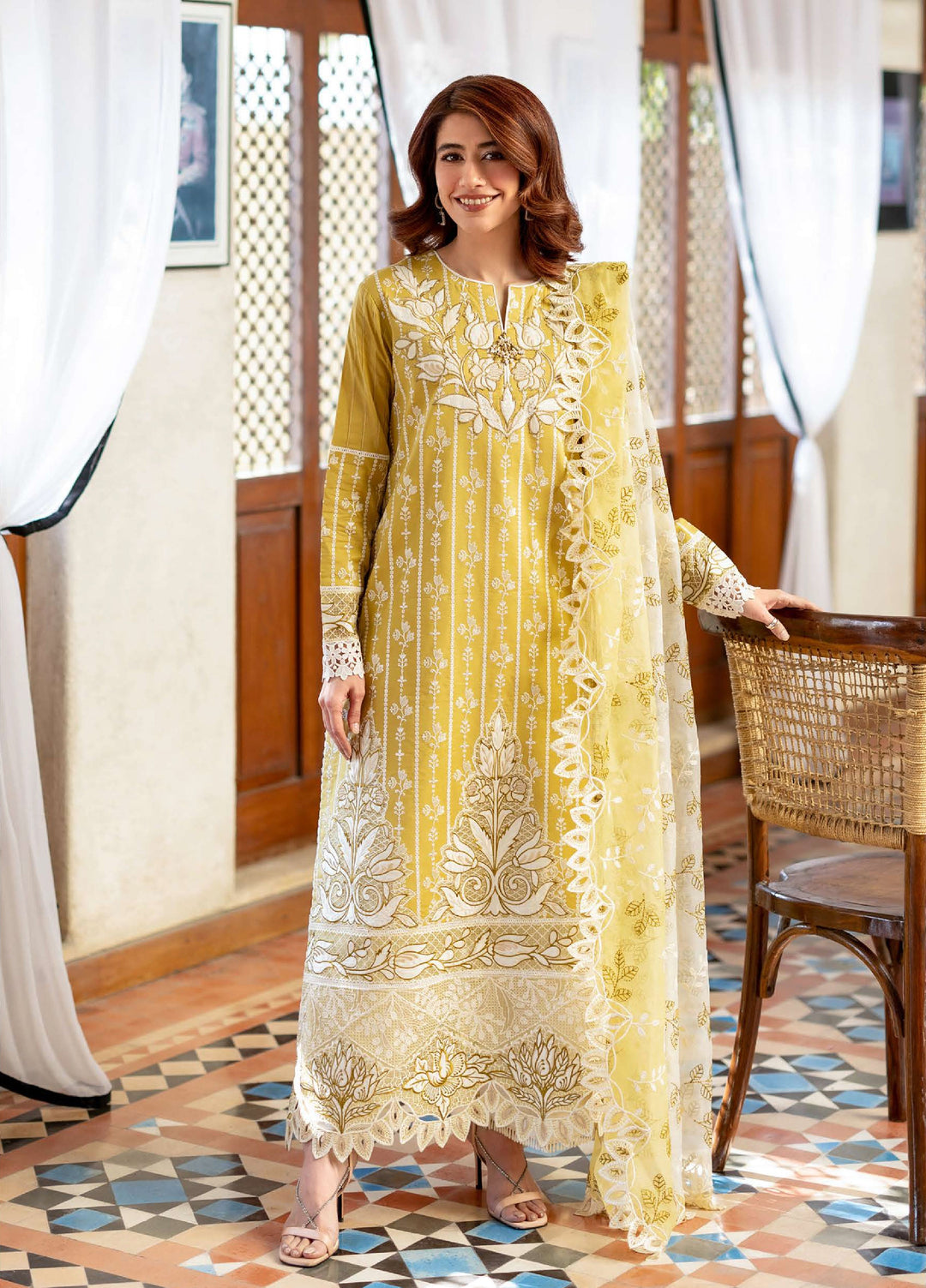 Astoria by Mushq Unstitched Embroidered Lawn 3 Piece Suit MQ26UAL 304-Evadne - Festive Collection