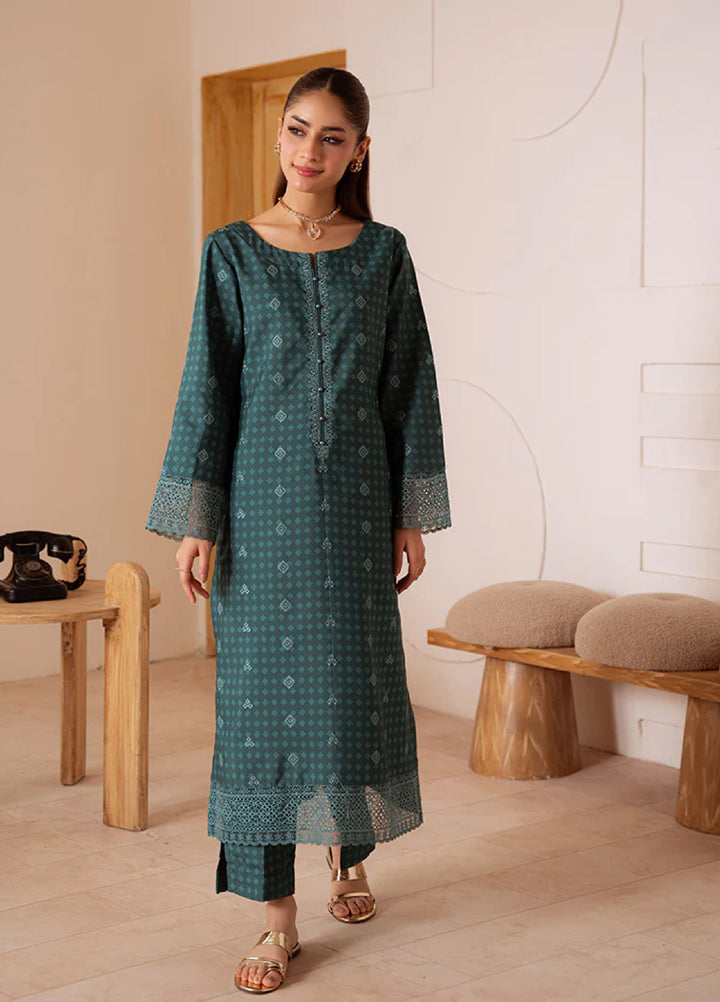 Basics by Gulaal Pret Embroidered Poly Lawn 2 Piece PL-24-S Midnight Fern - Summer Collection