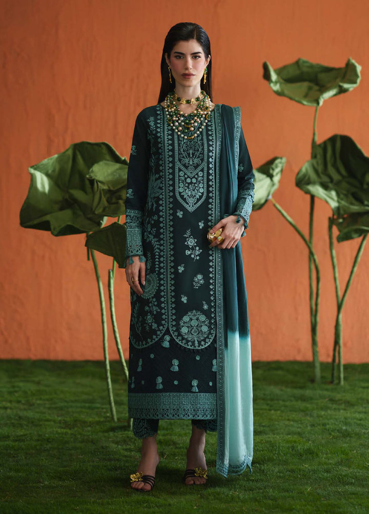 Blooming Flower by Zariya Unstitched Embroidered Lawn 3 Piece Suit ZRY26ULB IEZAK ZB-60108 - Festive Collection