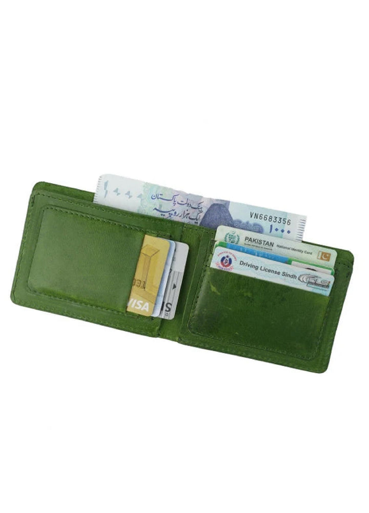 Vintage by Jild Mens Genuine Vintage Leather Wallet-OLIVE GREEN S3 - Wallets Collection