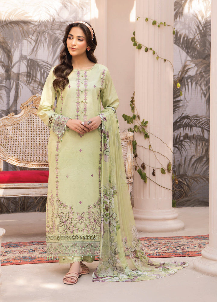 Summer Breeze by Humdum Unstitched Embroidered Lawn 3 Piece Suit HB26USB D-04 - Summer Collection