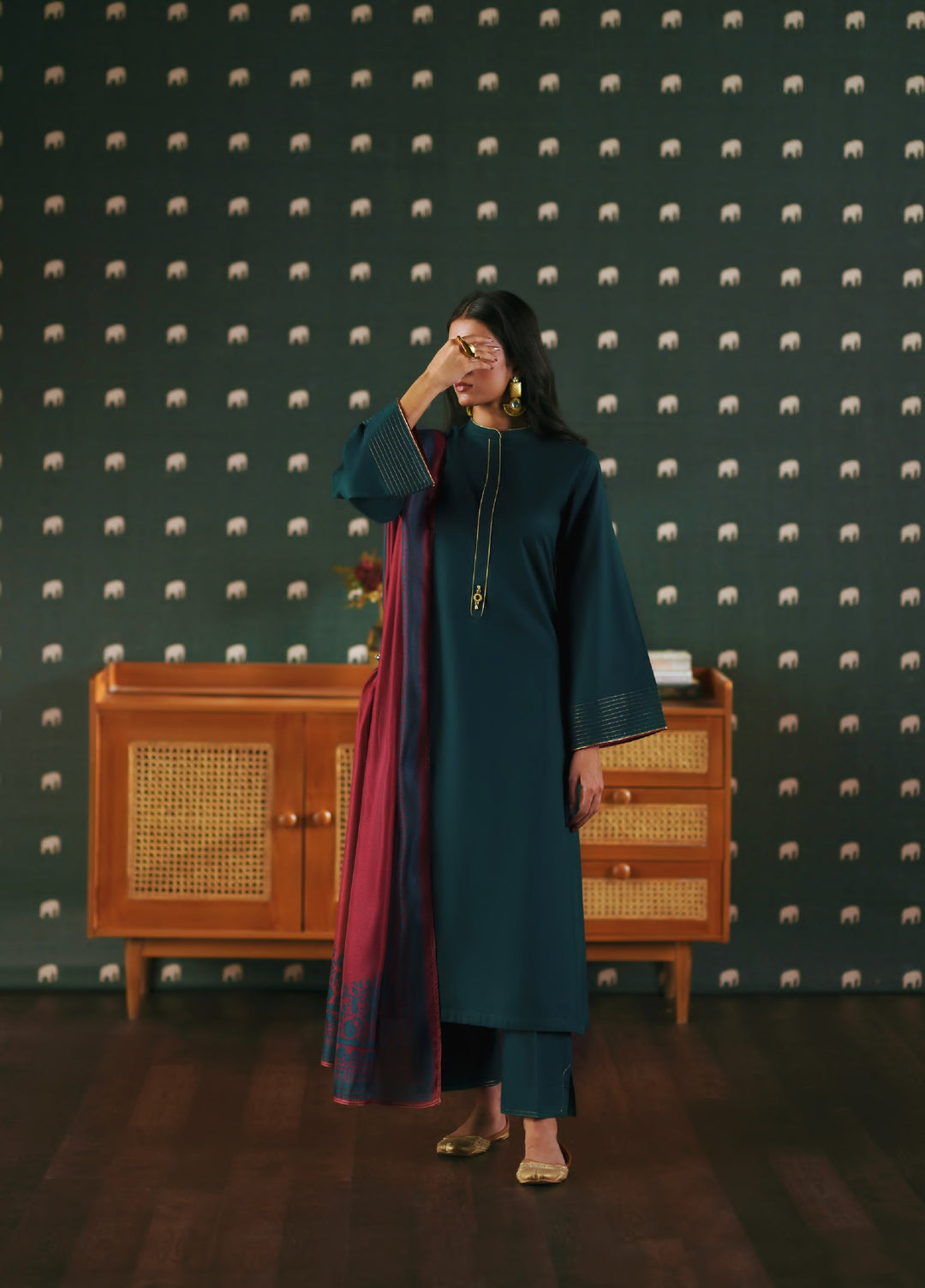 Azzurra by Casual Lite Women RTW Solids Cotton Lawn 3 Piece Suit CL26RA TEALORA - Summer Collection