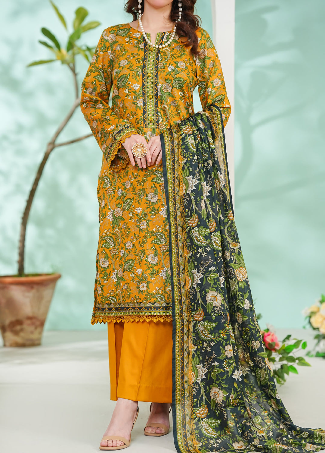 Daman by VS Textiles Unstitched Printed Lawn 3 Piece Suit VS26UDL D-03 882 - Casual Collection