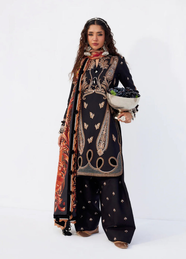 Saira Rizwan Unstitched Khaddar Embroidered Suits 3 Piece SR25UW D-01 Mahtaab - Winter Collection