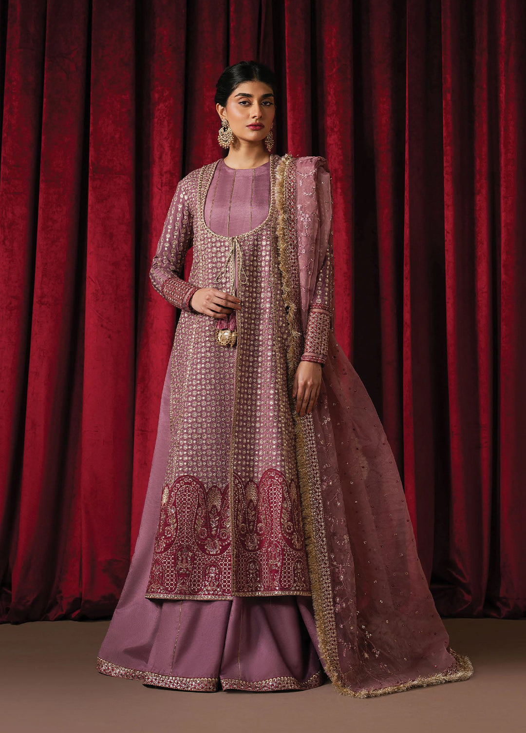 Qurbat by Ayzel Unstitched Embroidered Silk 3 Piece Suit AAF26UQ D-9 Humnishin - Festive Collection