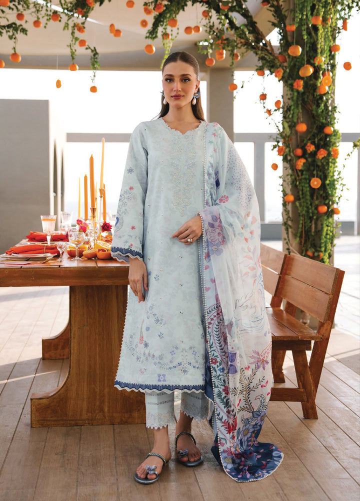Afsanah by Seran Unstitched Embroidered Lawn 3 Piece Suit SN26UAL D-11 Alara - Summer Collection