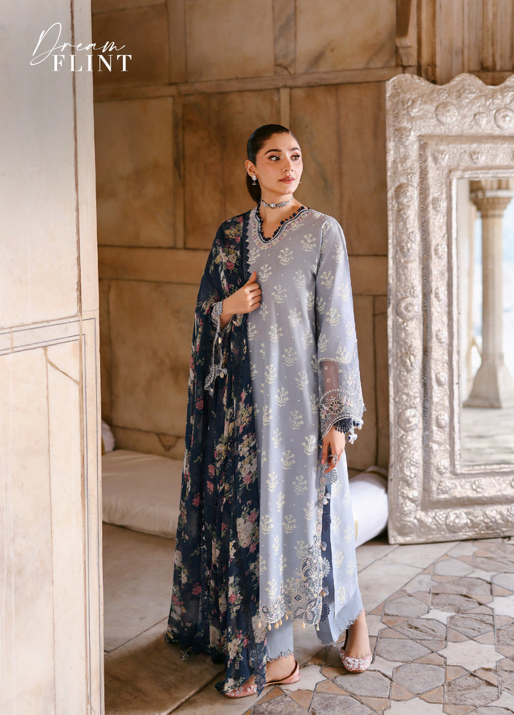 Cross Stitch Unstitched Embroidered Premium Lawn 3 Piece Suit CS26UCPL D13 DREAM FLINT - Eid Collection
