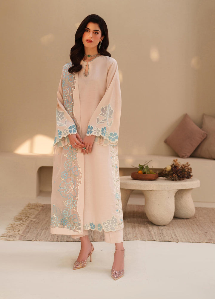 Tabeer by Zarif Unstitched Silk Embroidered 3 Piece Suit ZR26UT ZE-TS-02 FLORIELLE - Winter Collection