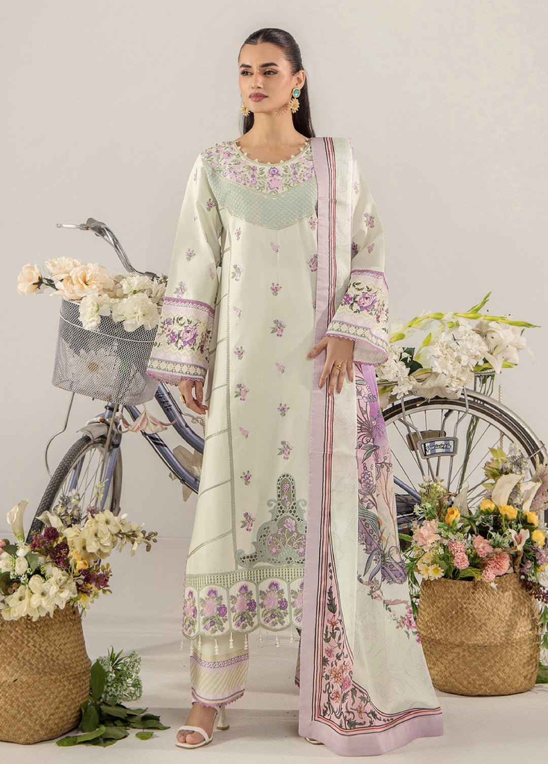 Sara Jahan Women RTW Embroidered Lawn 3 Piece Suit SJ26RF SJ-1088 - Festive Collection