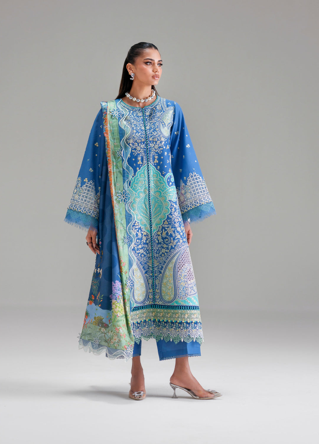 Amour by Bin Ilyas Unstitched Embroidered Lawn 3 Piece Suit BI26ULA 187A - Festive Collection