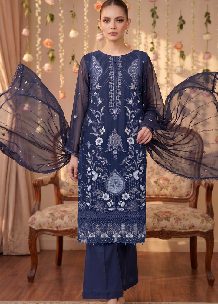 Anaya Noor by Zebtan Unstitched Embroidered Chiffon 3 Piece Suit ZB26UAC AN 09 - Festive Collection