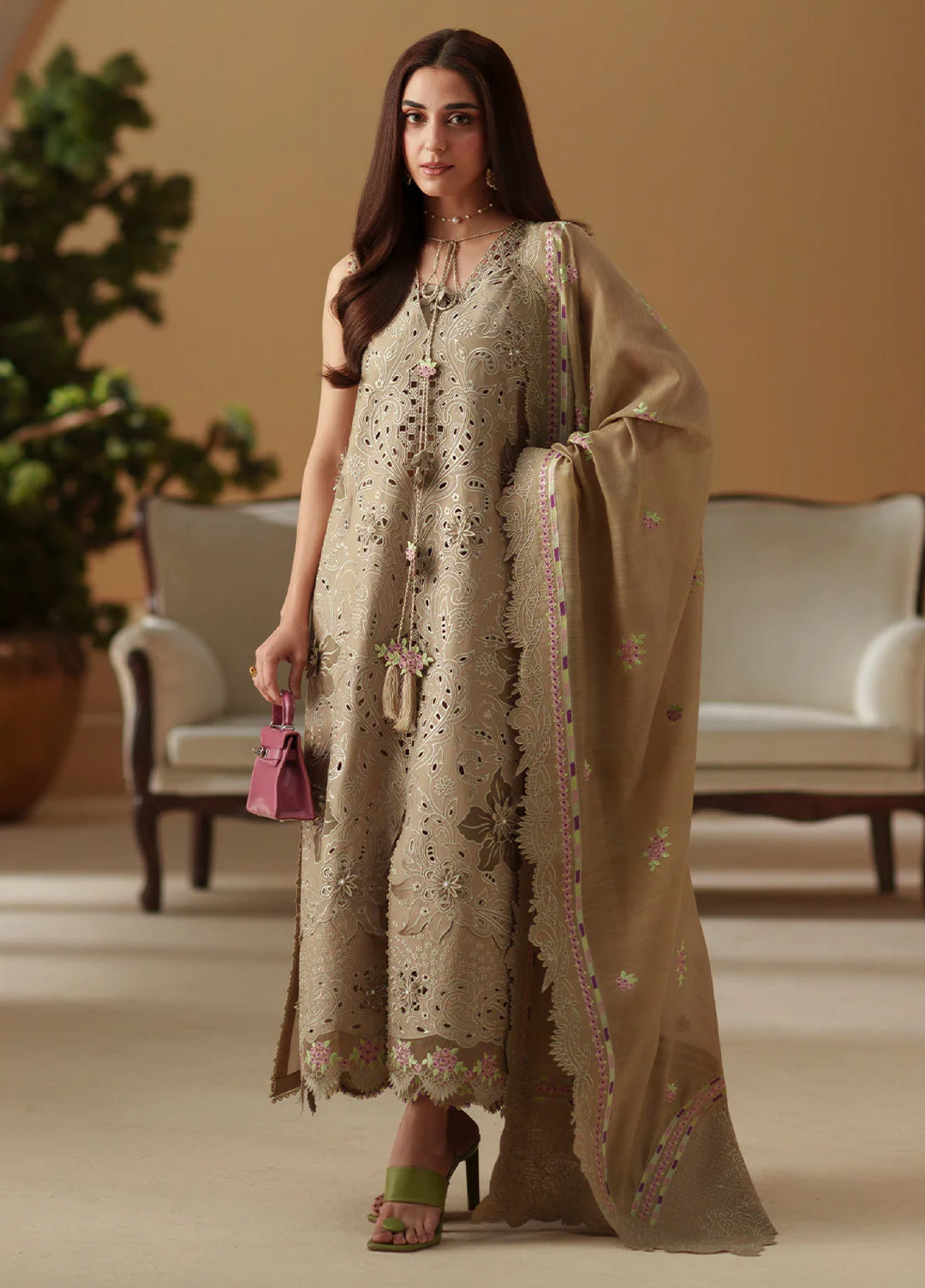 Mashriq by Bin Ilyas Unstitched Embroidered Lawn 3 Piece Suit BI26UML D113A - Festive Collection