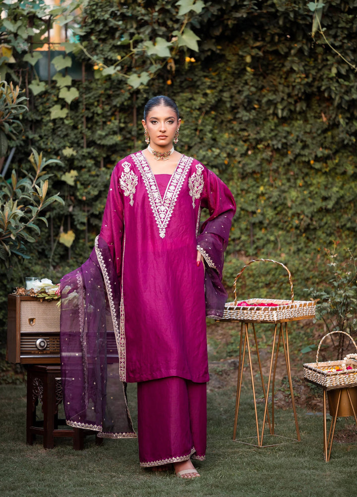 Sitaray by Reezas Women Pret Silk Embroidered 3 Piece Rang e ishq - Festive Collection