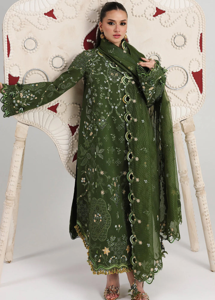Qalamkar Unstitched Embroidered Lawn 3 Piece Suit QLK26ULF VESTA QFL-9 - Festive Collection