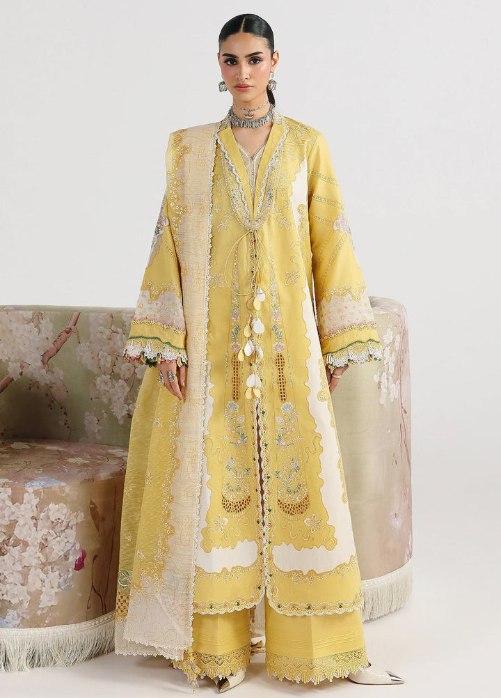 Qalamkar Unstitched Embroidered Lawn 3 Piece Suit QLK26ULF ZARIA QFL-5 - Festive Collection