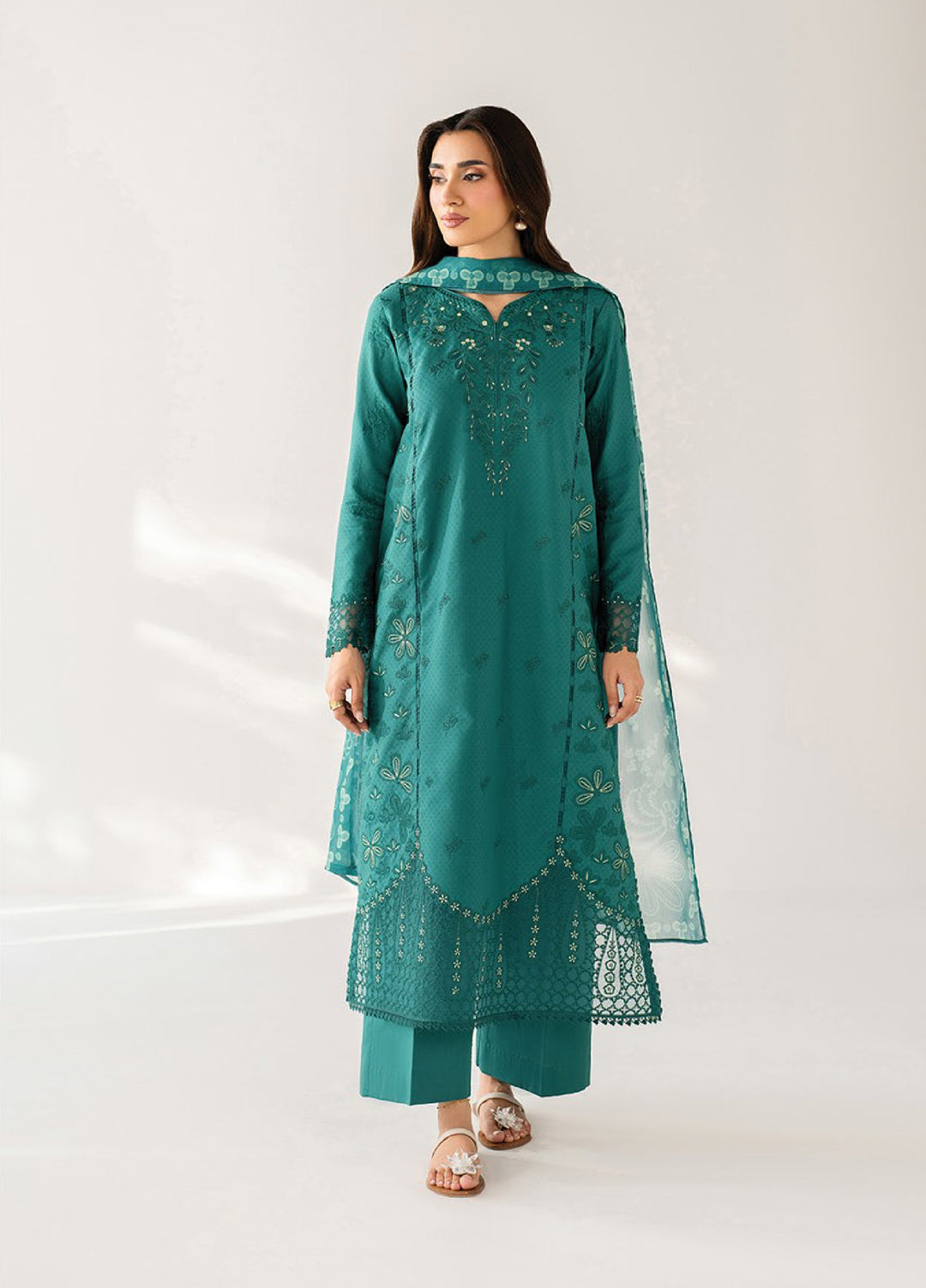 Le'essence by Xenia Formals Unstitched Embroidered Lawn 3 Piece Suit XE26UL D-11 Elvyn - Summer Collection