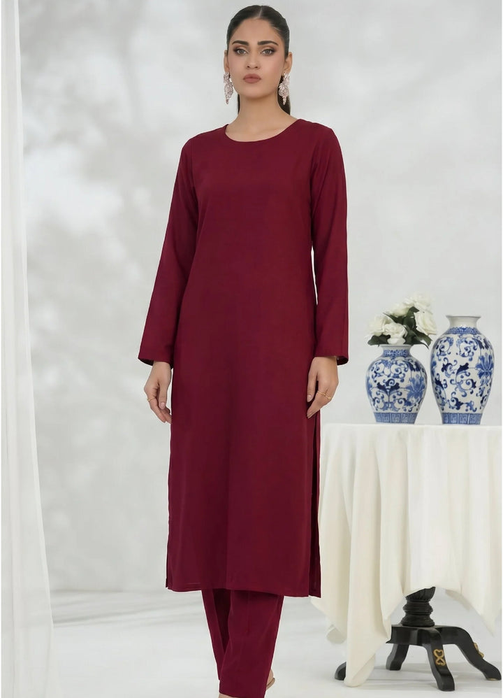 Silcot Women Pret Solids Linen 2 Piece Suit Mono Seoul - Summer Collection
