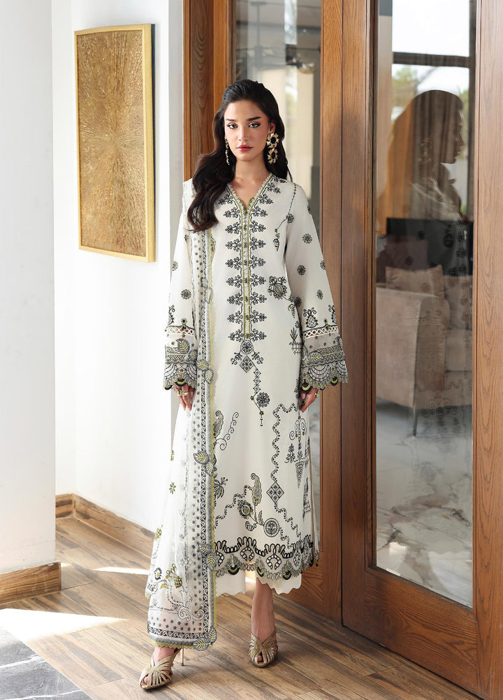 Q Line by Qalamkar Unstitched Embroidered Lawn 3 Piece Suit QLK26ULQ REEMA QKL-13 - Festive Collection