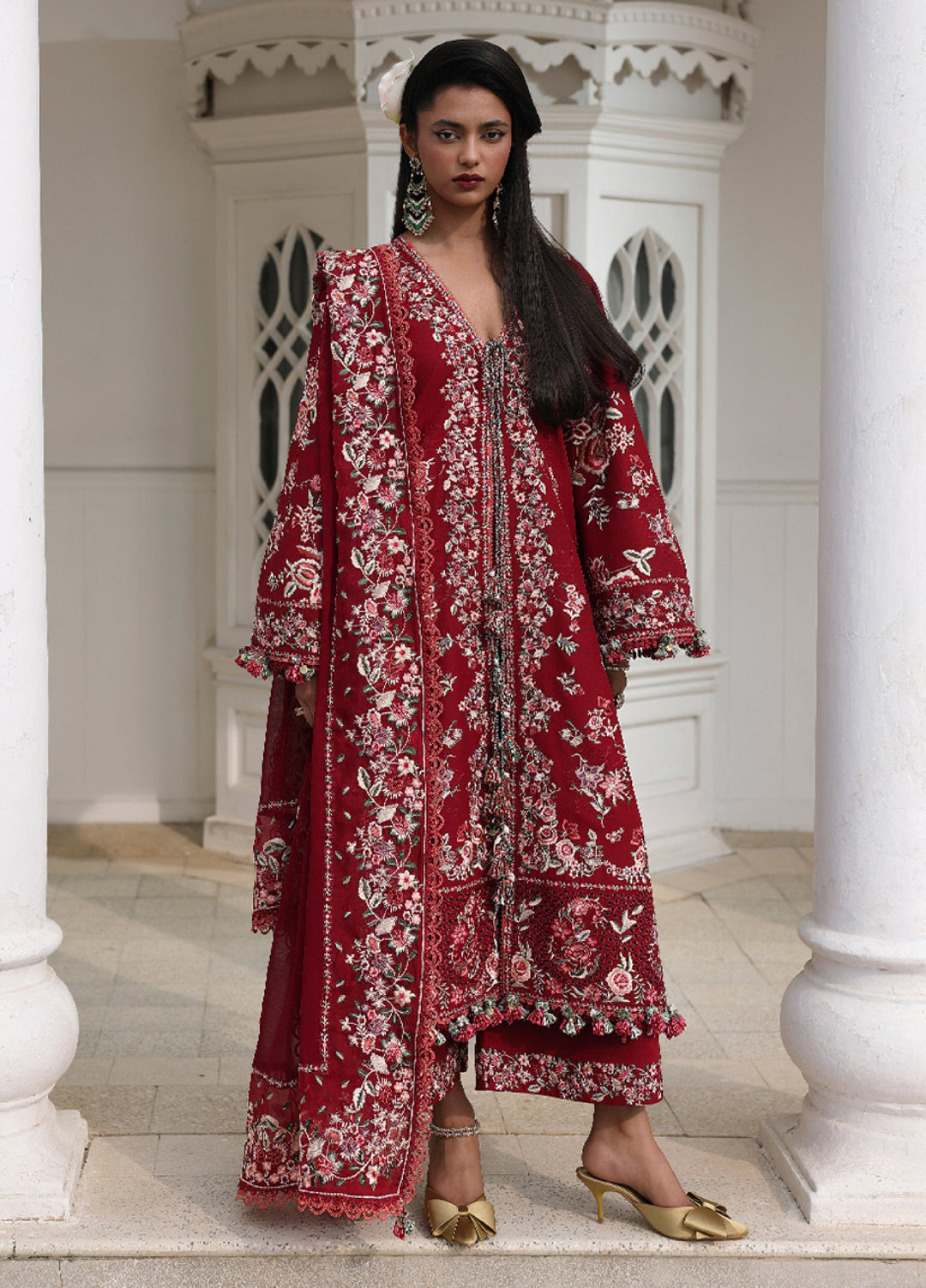 Kalabagh by Hussain Rehar Unstitched Embroidered Luxury Lawn 3 Piece Suit HR26UKL D1 Kastanaa - Festive Collection