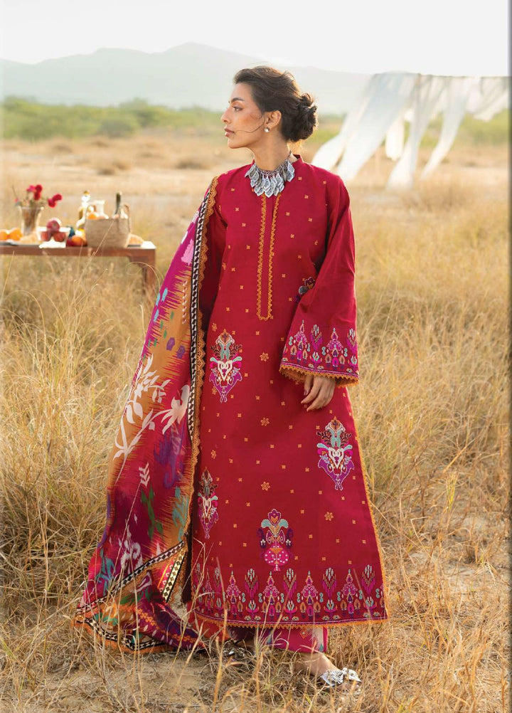 Zainab Chottani Unstitched Embroidered Luxury Lawn 3 Piece Suit ZC26ULZ D-7 ZAMIRA - Summer Collection