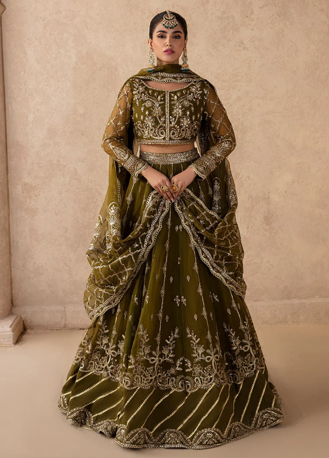 Zarposh Unstitched Embroidered Organza 3 Piece Suits ZP26UF Maya - Festive Collection