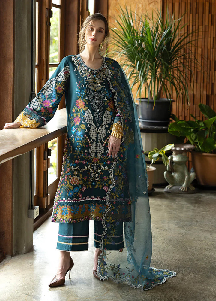 Mon Tresor by Esmel Unstitched Embroidered Luxury Lawn 3 Piece Suit EML26UMT D9-Lumi - Summer Collection