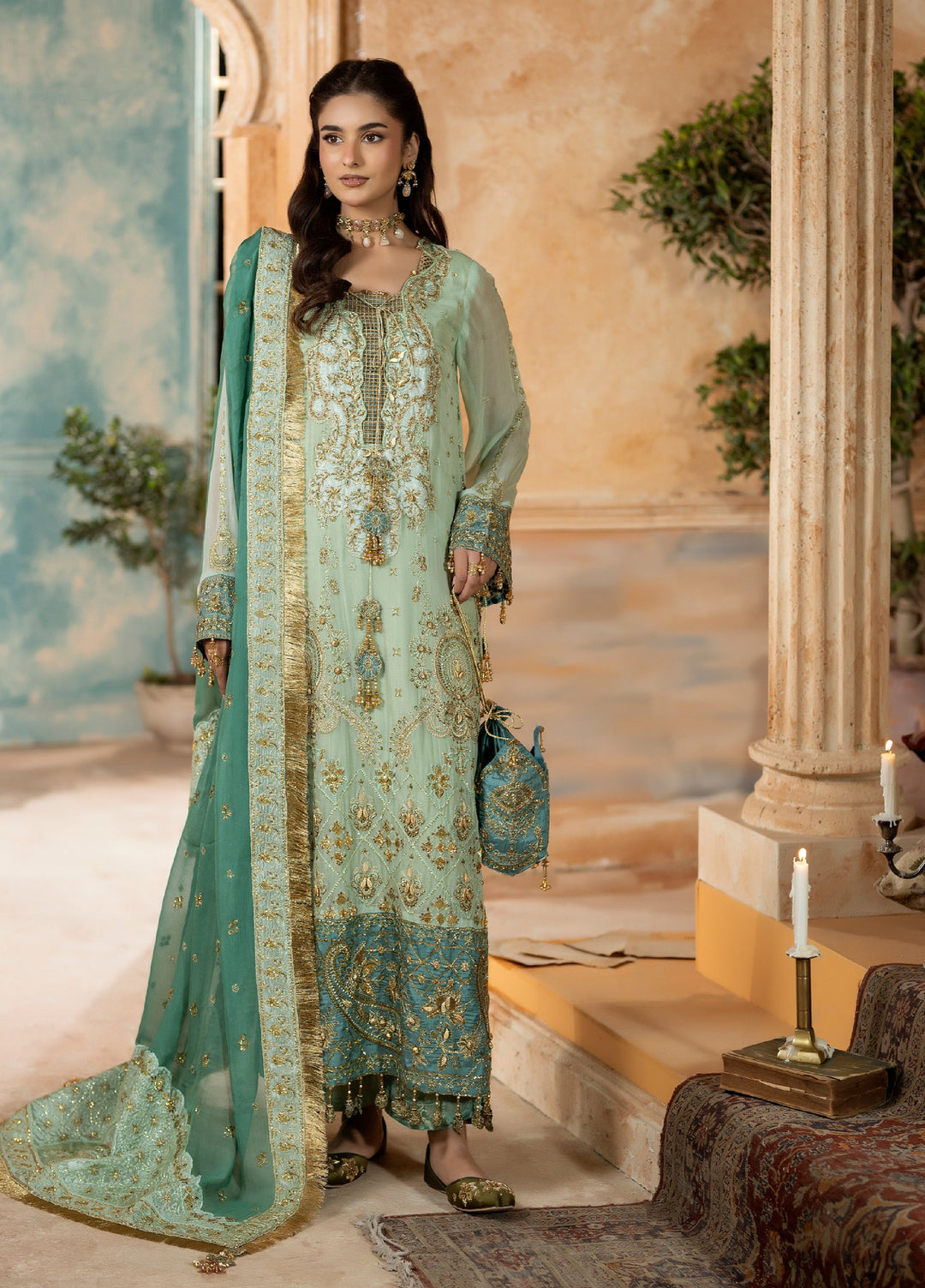 Sara Jahan Women RTW Embroidered Chiffon 3 Piece Suit SJ26RF SJ-1021 - Festive Collection