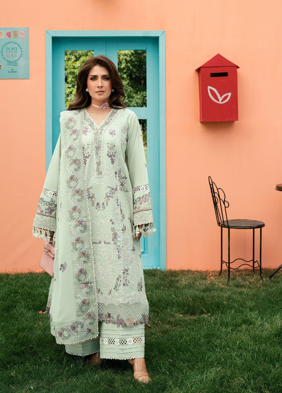 Florent Unstitched Embroidered Lawn 3 Piece Suit FL26ULE FEF-4A - Eid Collection