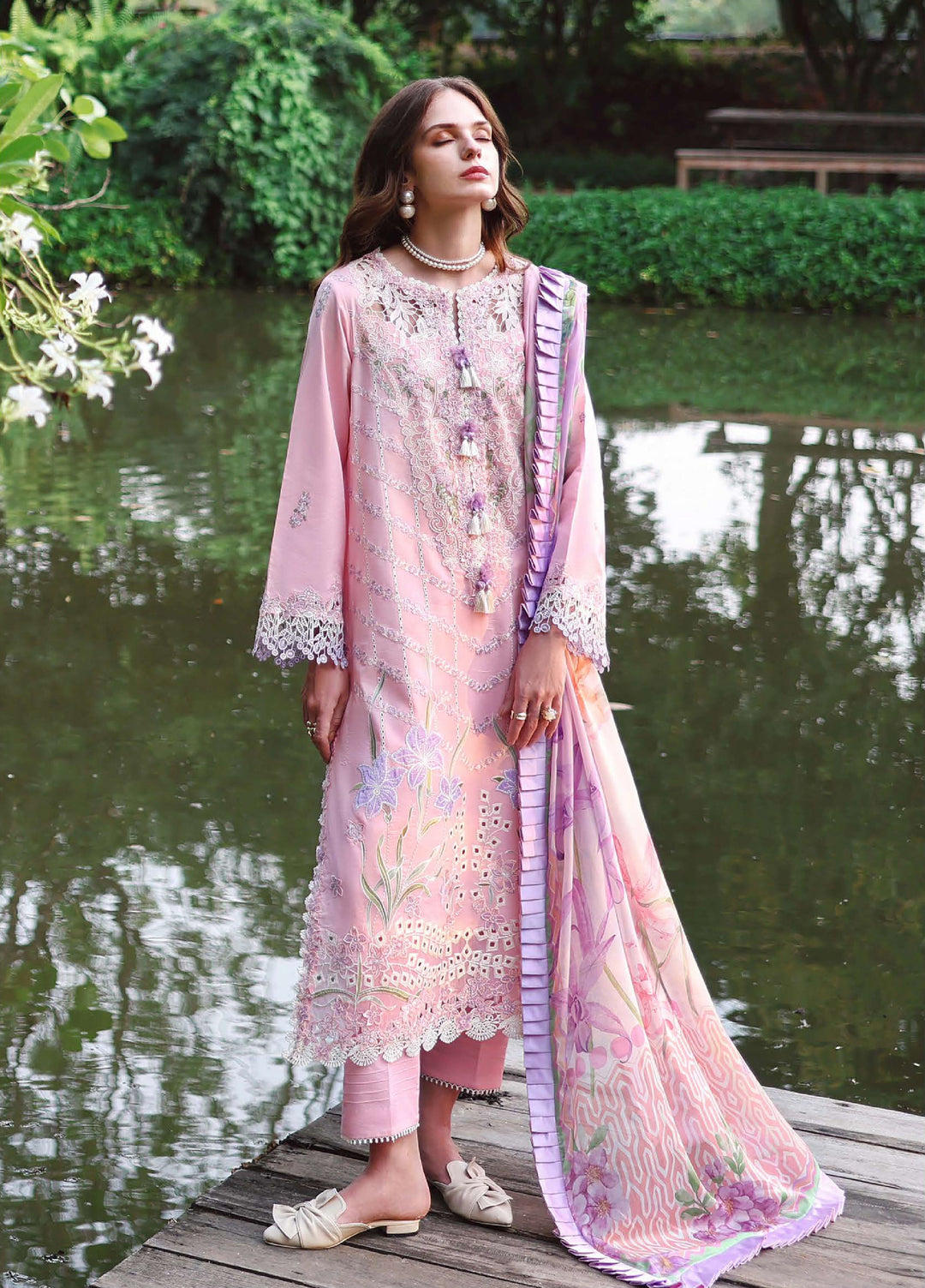 The Secret Garden by Mushq Unstitched Embroidered Lawn 3 Piece Suit MU26ULSG Moonpetal HUNSS260202 - Festive Collection