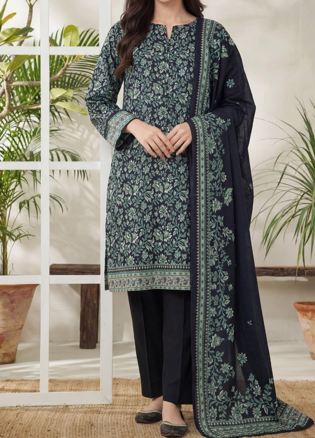 Daman by VS Textiles Unstitched Printed Lawn 3 Piece Suit VS26UDL D-08 851 - Casual Collection