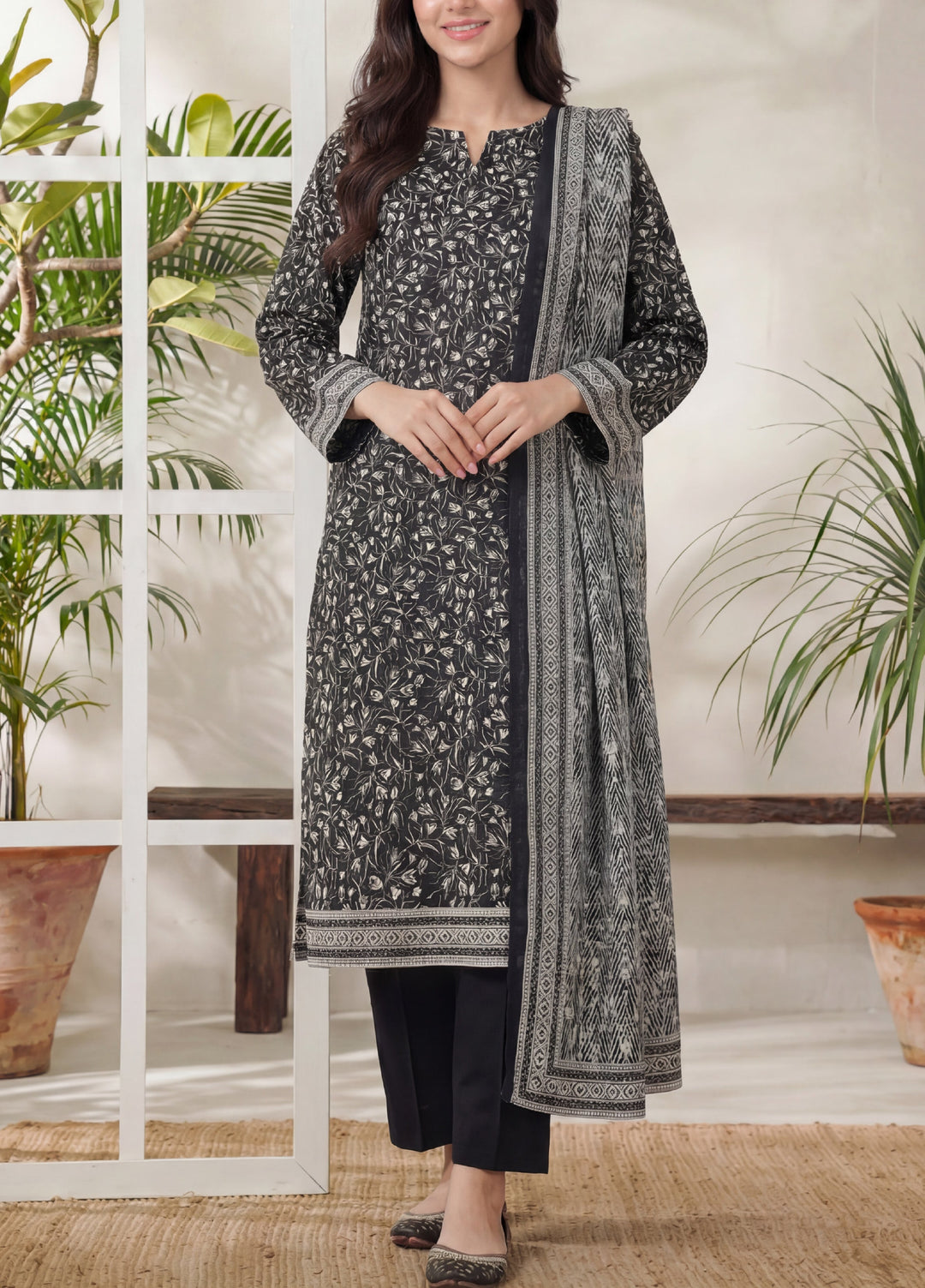 Daman by VS Textiles Unstitched Printed Lawn 3 Piece Suit VS26UDL D-15 843 - Casual Collection