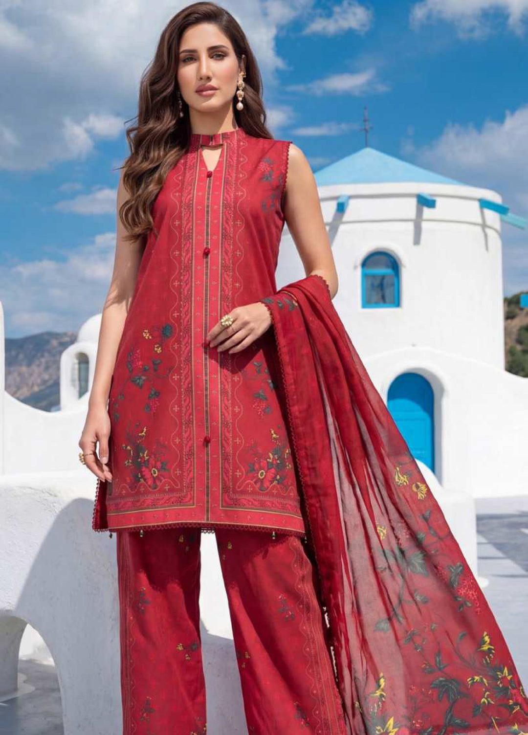 Coco Cords by Al Zohaib Unstitched Printed Lawn 3 Piece Suit AZ26UCL-9 - Casual Collection