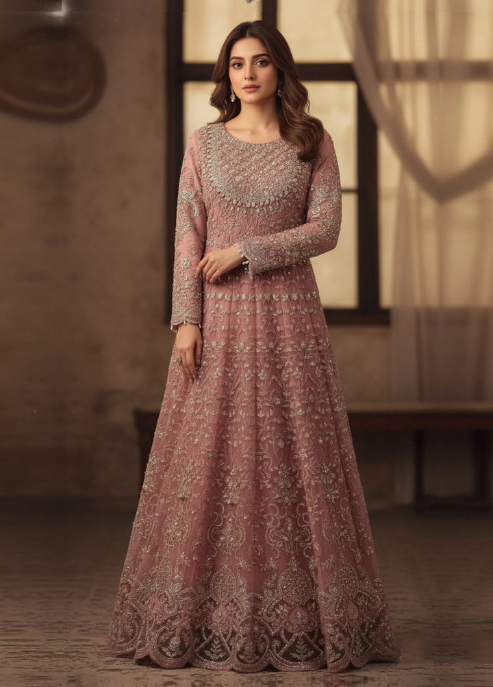 Essentials by Diara Couture Women Pret Embroidered Organza 3 Piece Suit Shahbanu DF-13 - Wedding Collection