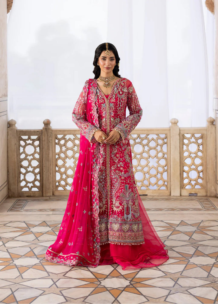 Ember by Aylin Unstitched Organza Embroidered Suits 3 Piece AYL25EF D3- Fuchsia - Festive Collection